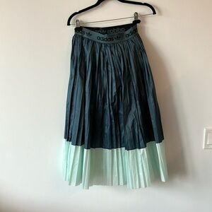 Adidas two toned blue pleated skirt